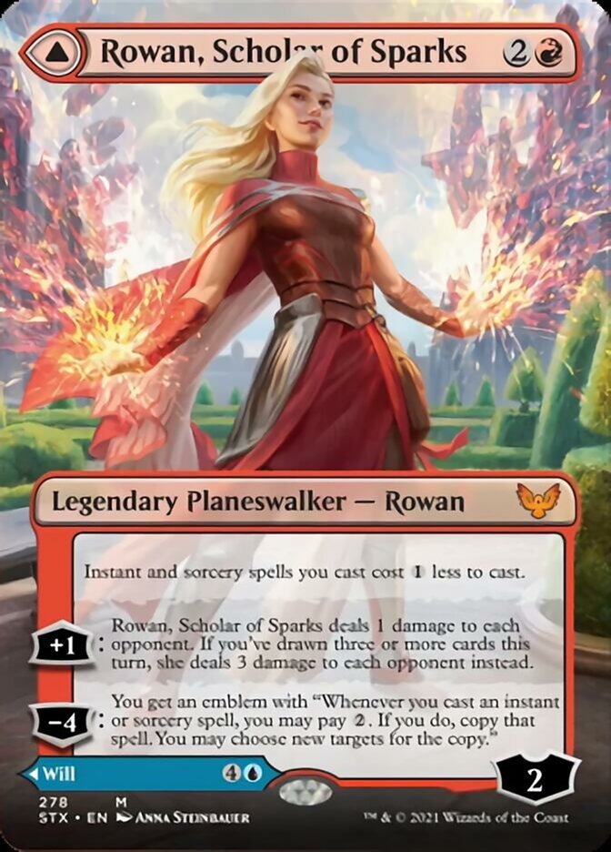 Rowan, Scholar of Sparks // Will, Scholar of Frost (Extended) [Strixhaven: School of Mages] | Cards and Coasters CA