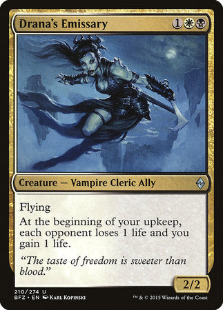 Drana's Emissary [Battle for Zendikar] | Cards and Coasters CA