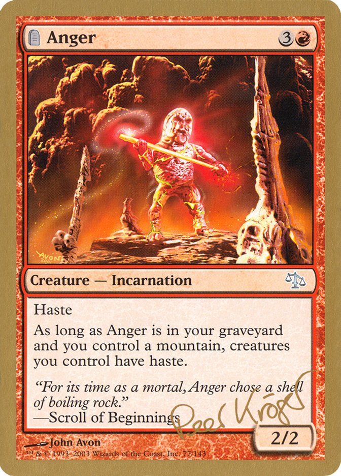 Anger (Peer Kroger) [World Championship Decks 2003] | Cards and Coasters CA