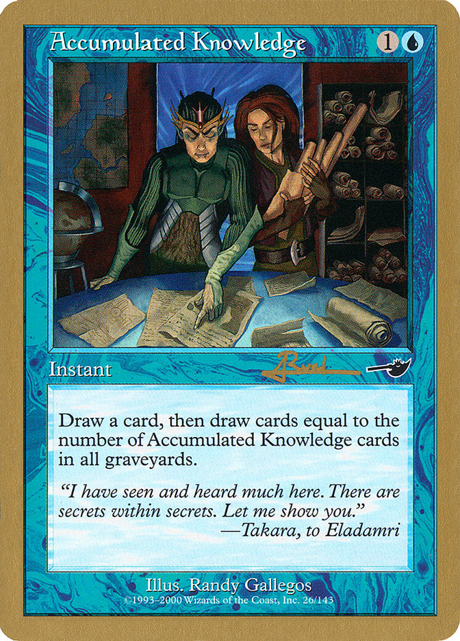 Accumulated Knowledge (Antoine Ruel) [World Championship Decks 2001] | Cards and Coasters CA