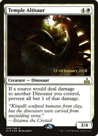 Temple Altisaur [Rivals of Ixalan Promos] | Cards and Coasters CA