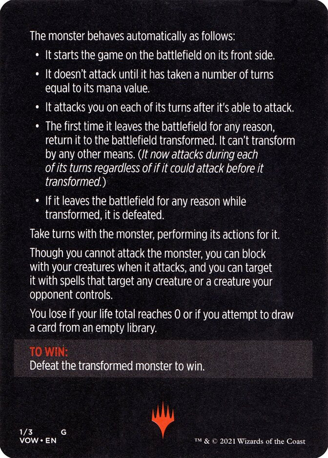 Monster of The Week (Magic Minigame) [Innistrad: Crimson Vow Minigame] | Cards and Coasters CA