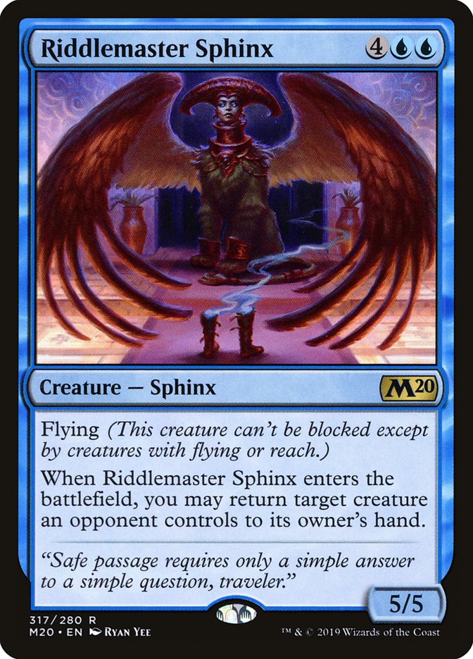 Riddlemaster Sphinx [Core Set 2020] | Cards and Coasters CA
