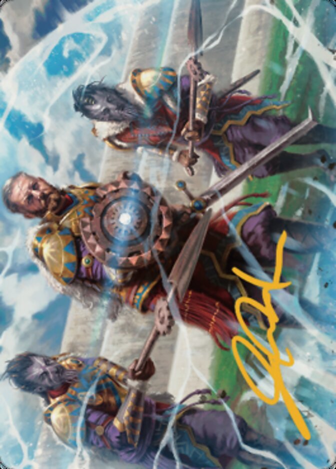 Argivian Phalanx Art Card (Gold-Stamped Signature) [Dominaria United Art Series] | Cards and Coasters CA