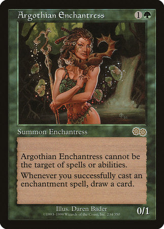 Argothian Enchantress [Urza's Saga] | Cards and Coasters CA