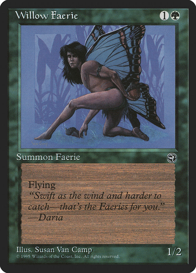 Willow Faerie (Daria Flavor Text) [Homelands] | Cards and Coasters CA