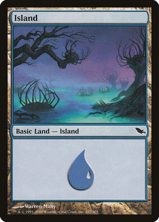 Island (287) [Shadowmoor] | Cards and Coasters CA