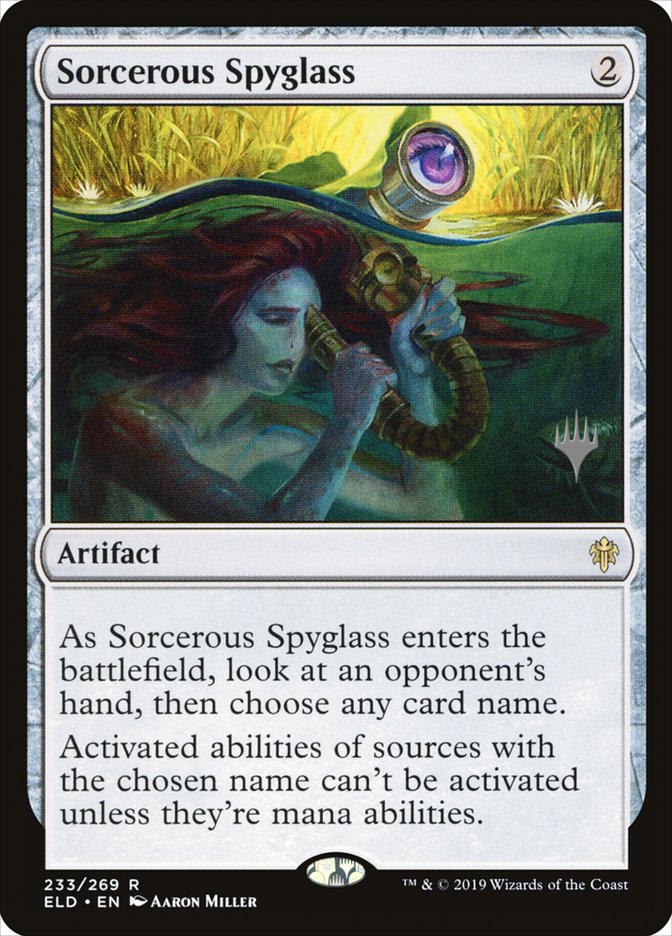 Sorcerous Spyglass (Promo Pack) [Throne of Eldraine Promos] | Cards and Coasters CA