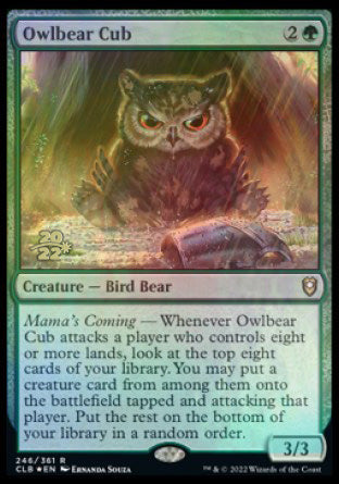 Owlbear Cub [Commander Legends: Battle for Baldur's Gate Prerelease Promos] | Cards and Coasters CA