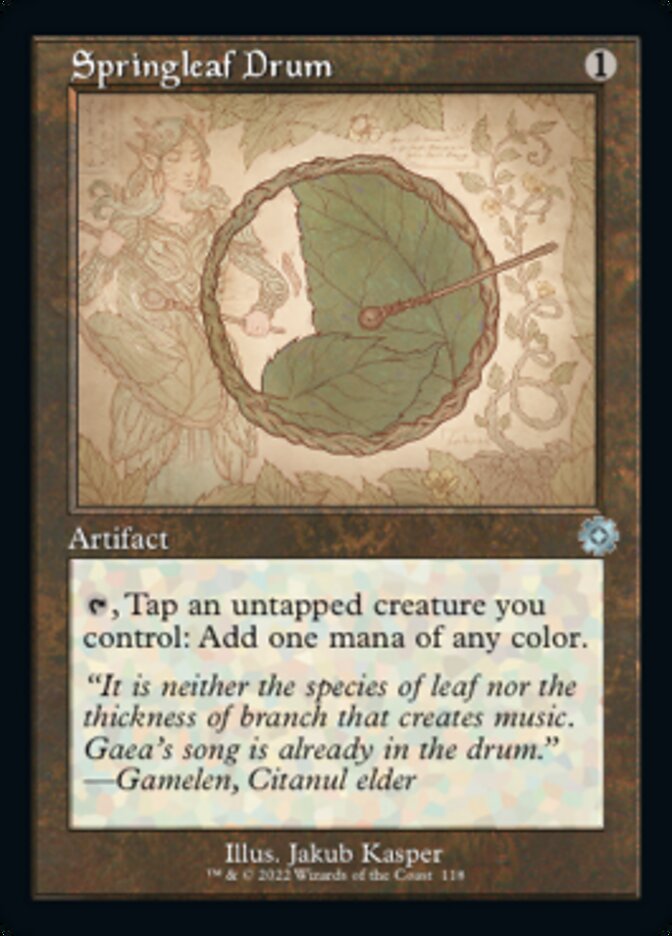 Springleaf Drum (Retro Schematic) [The Brothers' War Retro Artifacts] | Cards and Coasters CA