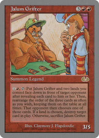 Jalum Grifter [Unglued] | Cards and Coasters CA