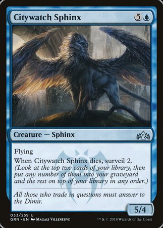 Citywatch Sphinx [Guilds of Ravnica] | Cards and Coasters CA