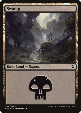 Swamp (264) [Battle for Zendikar] | Cards and Coasters CA