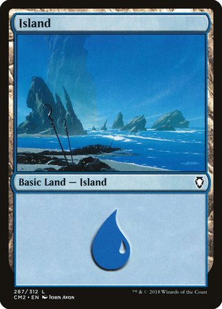 Island (287) [Commander Anthology Volume II] | Cards and Coasters CA