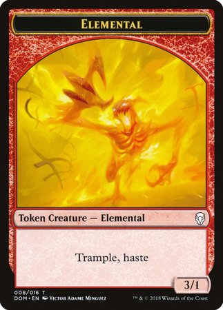 Elemental Token [Dominaria Tokens] | Cards and Coasters CA