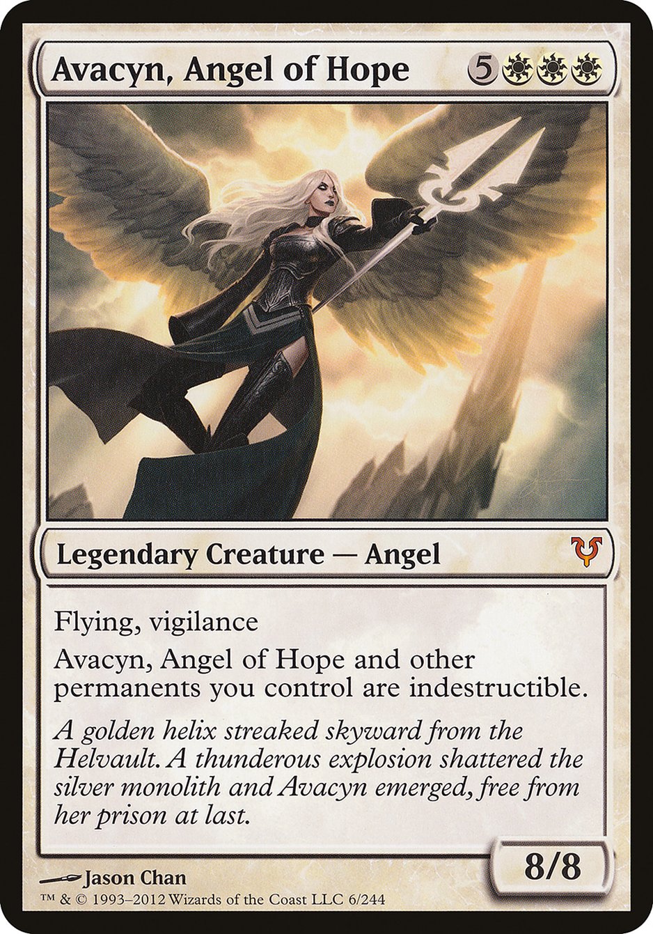 Avacyn, Angel of Hope (Oversized) [Open the Helvault] | Cards and Coasters CA