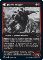 Fearful Villager // Fearsome Werewolf [Innistrad: Double Feature] | Cards and Coasters CA