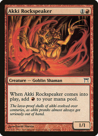 Akki Rockspeaker [Champions of Kamigawa] | Cards and Coasters CA