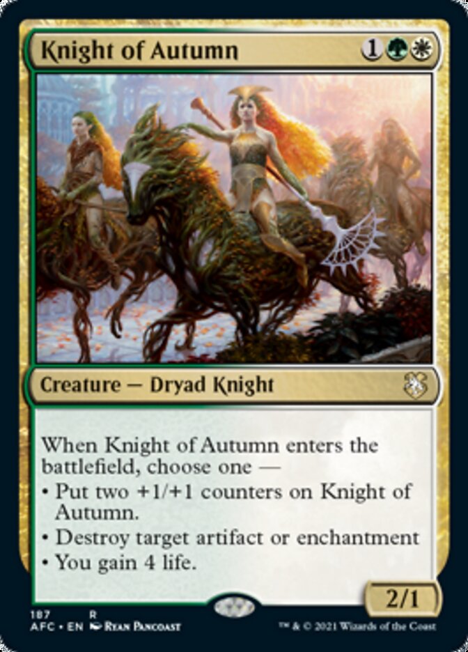 Knight of Autumn [Dungeons & Dragons: Adventures in the Forgotten Realms Commander] | Cards and Coasters CA
