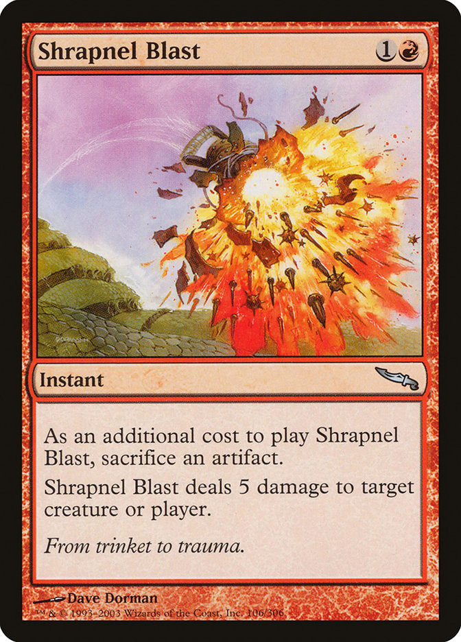 Shrapnel Blast [Mirrodin] | Cards and Coasters CA