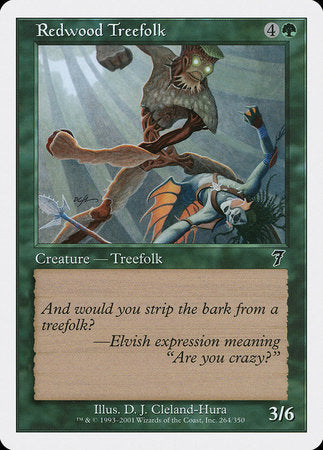 Redwood Treefolk [Seventh Edition] | Cards and Coasters CA
