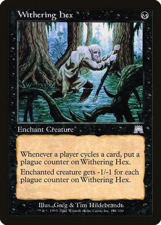 Withering Hex [Onslaught] | Cards and Coasters CA