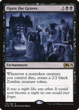 Open the Graves [Core Set 2019] | Cards and Coasters CA