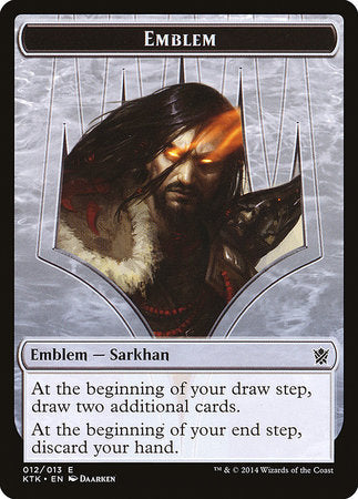 Emblem - Sarkhan, the Dragonspeaker [Khans of Tarkir Tokens] | Cards and Coasters CA