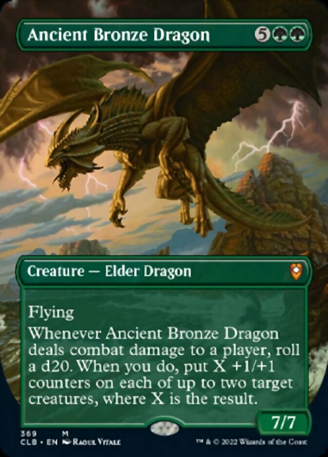 Ancient Bronze Dragon (Borderless Alternate Art) [Commander Legends: Battle for Baldur's Gate] | Cards and Coasters CA