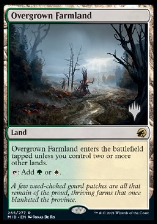 Overgrown Farmland (Promo Pack) [Innistrad: Midnight Hunt Promos] | Cards and Coasters CA