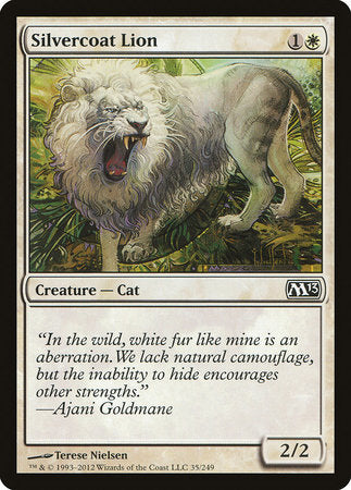 Silvercoat Lion [Magic 2013] | Cards and Coasters CA