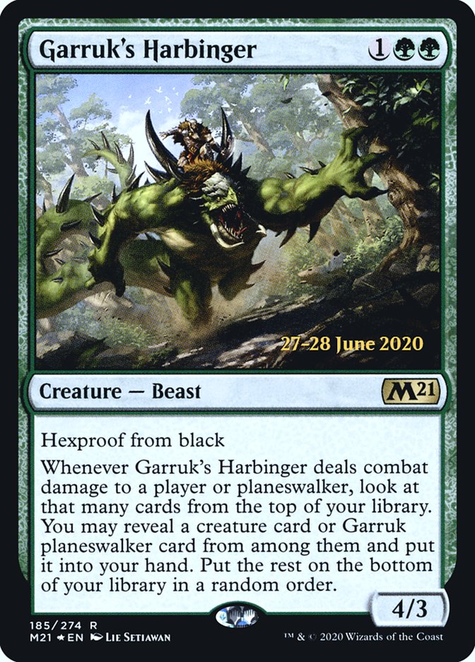 Garruk's Harbinger  [Core Set 2021 Prerelease Promos] | Cards and Coasters CA