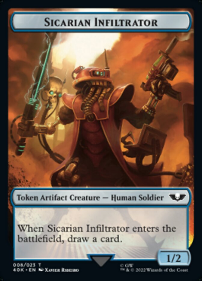 Soldier (003) // Sicarian Infiltrator Double-sided Token [Universes Beyond: Warhammer 40,000 Tokens] | Cards and Coasters CA