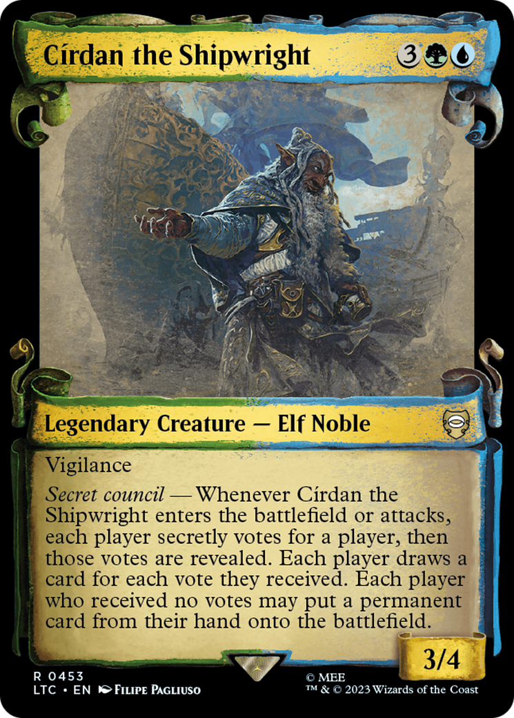 Cirdan the Shipwright [The Lord of the Rings: Tales of Middle-Earth Commander Showcase Scrolls] | Cards and Coasters CA