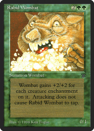 Rabid Wombat [Legends] | Cards and Coasters CA