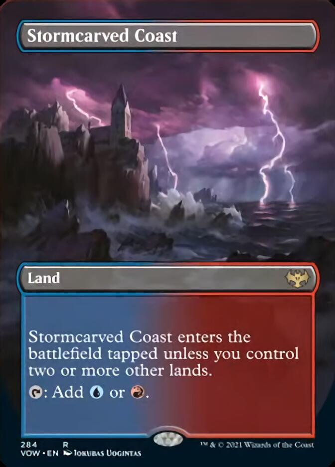 Stormcarved Coast (Borderless) [Innistrad: Crimson Vow] | Cards and Coasters CA