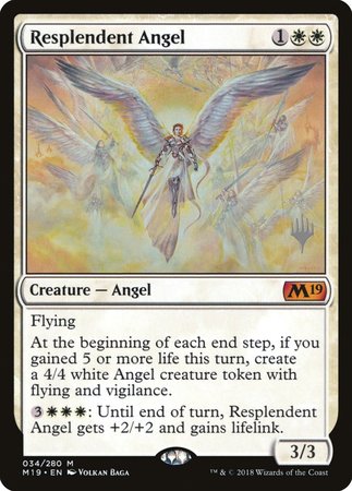 Resplendent Angel [Core Set 2019 Promos] | Cards and Coasters CA