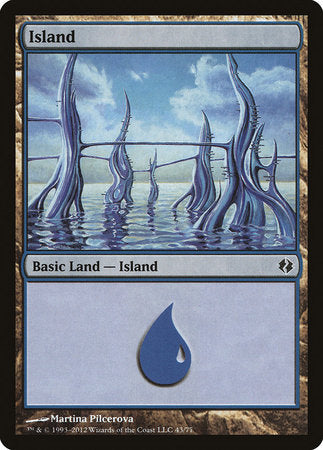 Island (43) [Duel Decks: Venser vs. Koth] | Cards and Coasters CA