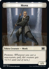 Wrenn and Six Emblem // Monk Double-sided Token [Double Masters 2022 Tokens] | Cards and Coasters CA