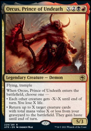 Orcus, Prince of Undeath (Promo Pack) [Dungeons & Dragons: Adventures in the Forgotten Realms Promos] | Cards and Coasters CA