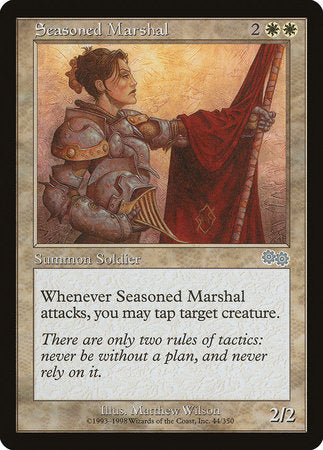 Seasoned Marshal [Urza's Saga] | Cards and Coasters CA