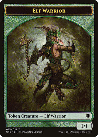 Elf Warrior // Zombie Double-sided Token [Commander 2016 Tokens] | Cards and Coasters CA