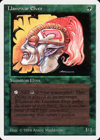 Llanowar Elves [Summer Magic / Edgar] | Cards and Coasters CA