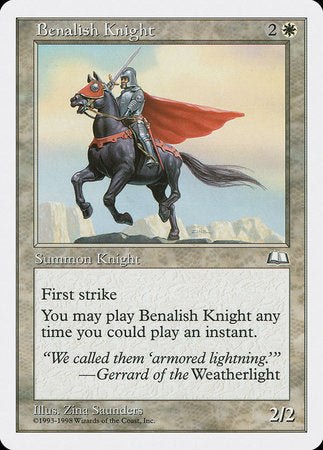 Benalish Knight [Anthologies] | Cards and Coasters CA