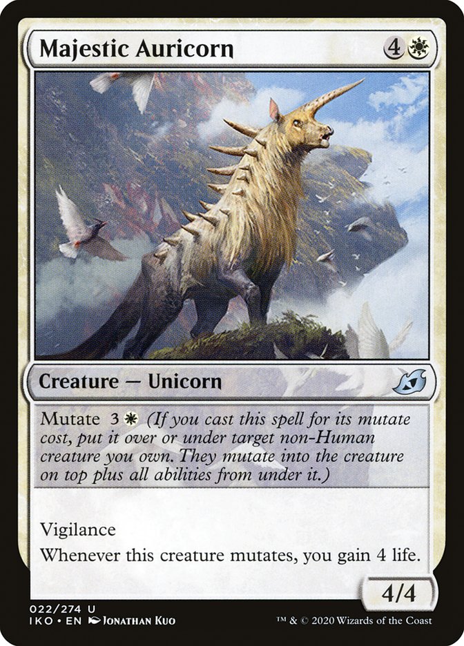 Majestic Auricorn [Ikoria: Lair of Behemoths] | Cards and Coasters CA