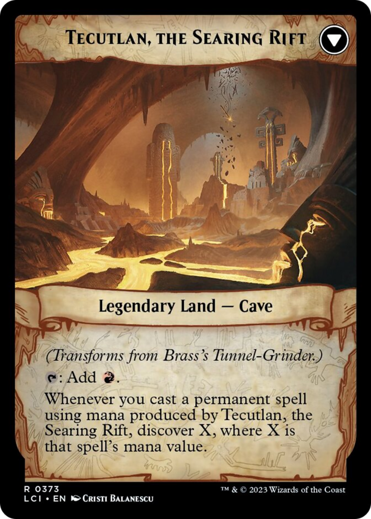 Brass's Tunnel-Grinder // Tecutlan, The Searing Rift [The Lost Caverns of Ixalan] | Cards and Coasters CA