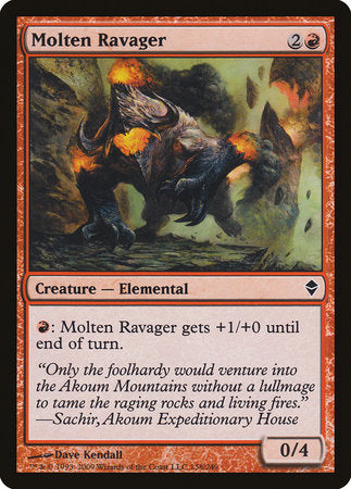 Molten Ravager [Zendikar] | Cards and Coasters CA