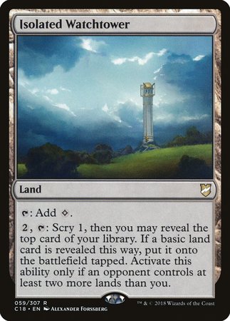Isolated Watchtower [Commander 2018] | Cards and Coasters CA
