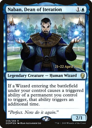 Naban, Dean of Iteration [Dominaria Promos] | Cards and Coasters CA