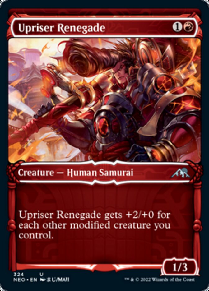 Upriser Renegade (Showcase Samurai) [Kamigawa: Neon Dynasty] | Cards and Coasters CA